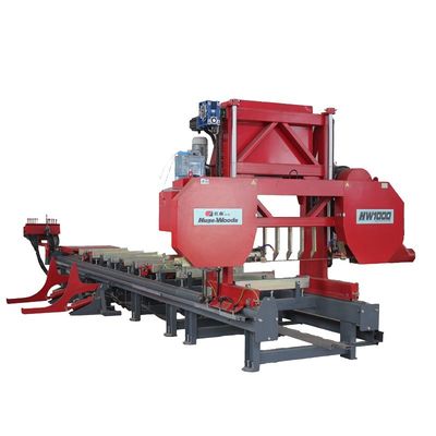 Houtbewerking 9*2,2*22m Hydraulische horizontale bandzaagmachine voor het snijden met hoge precisie