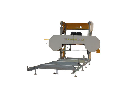 Draagbaar hout snijden met horizontale zaagmachines