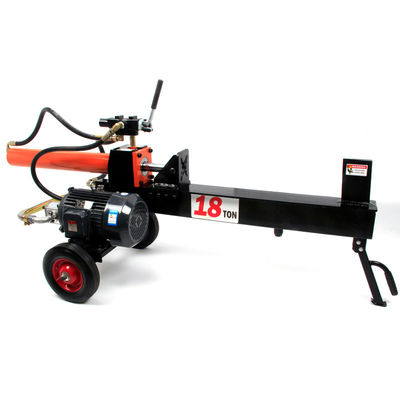 Houtsplitsing Gewonden houtsplitser met horizontale houtlifter en houtknipper