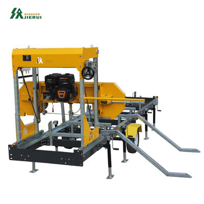 9 pk benzine motor draagbare horizontale bandzaagmachine met afmetingen van 3,74*1,8*.17m