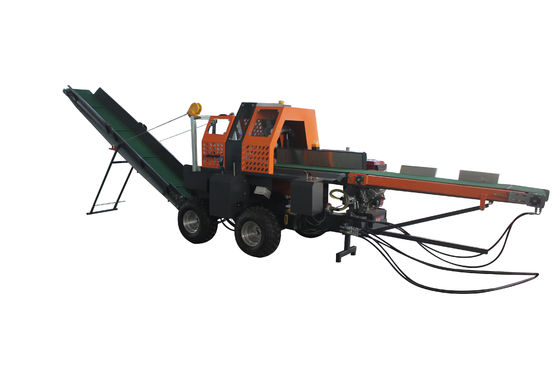 30t benzinehoutsplitser 600 mm diameter gebruikte houtverwerker voor bosbouwmachines